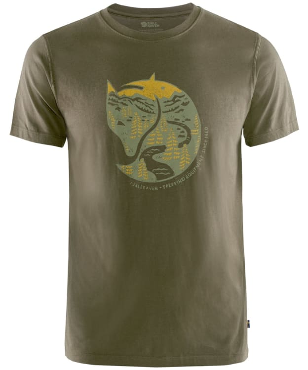 Men's Fjallraven Arctic Fox T-Shirt - Dark Olive