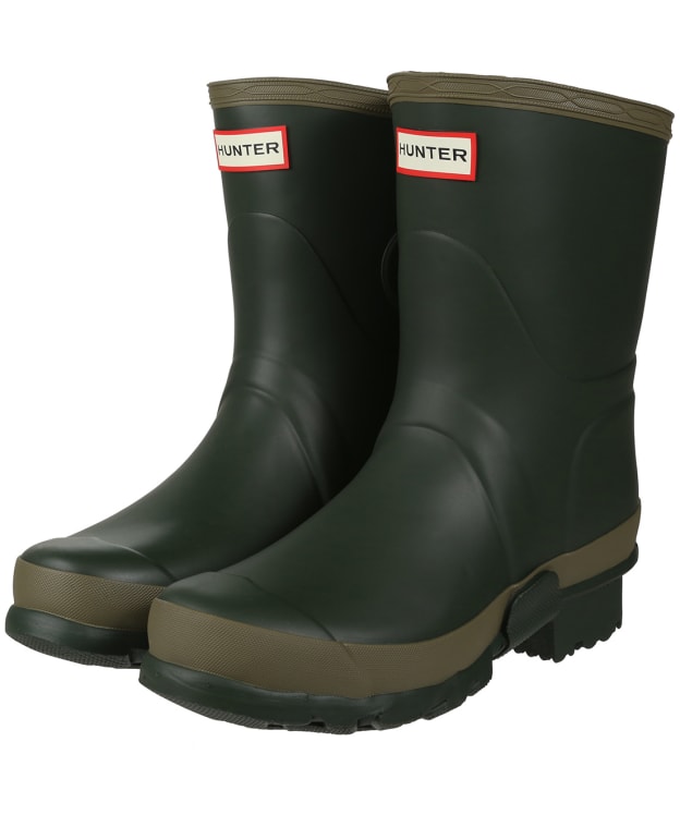 Women’s Hunter Gardener Short Wellies - Dark Olive / Clay