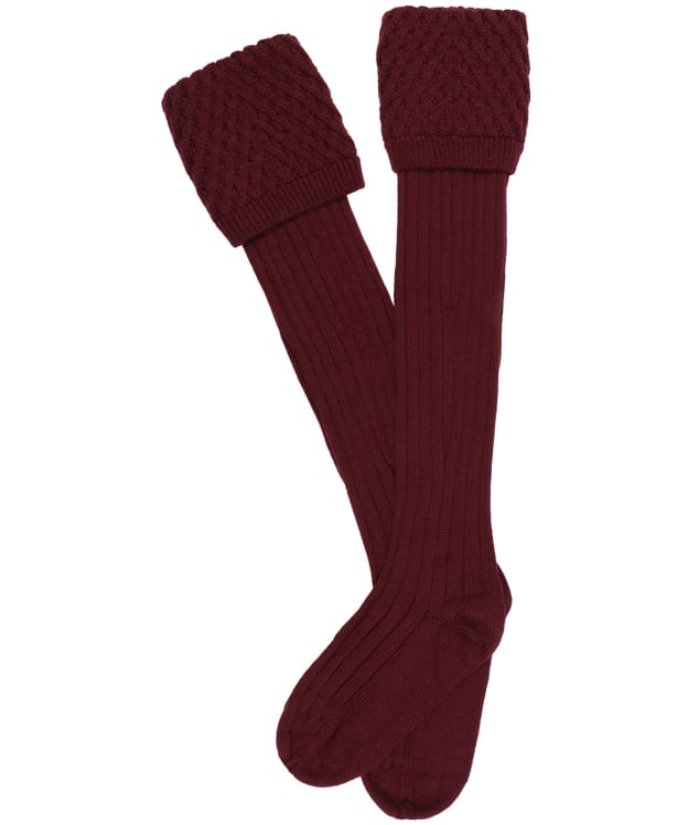 Pennine Chelsea Merino Wool Socks - Burgundy