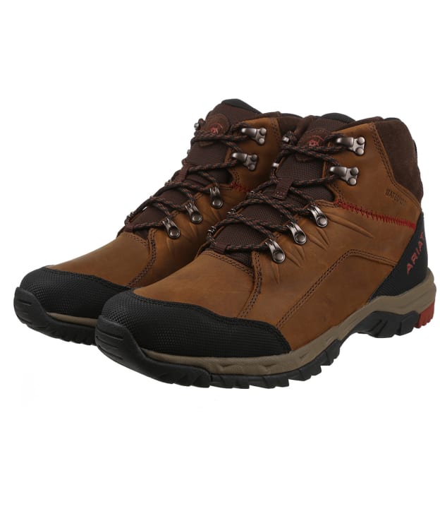 Men’s Ariat Skyline Mid H2O Waterproof Leather Boots - Distressed Brown