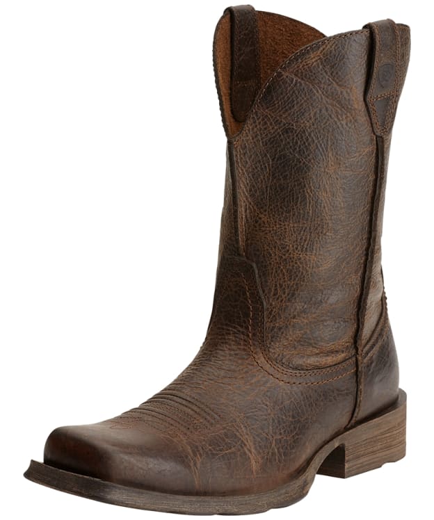 Men’s Ariat Rambler Wide Fit Distressed Leather Boots - Wicker