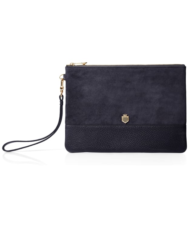 Women’s Fairfax & Favor Highbury Clutch Bag - Navy Suede