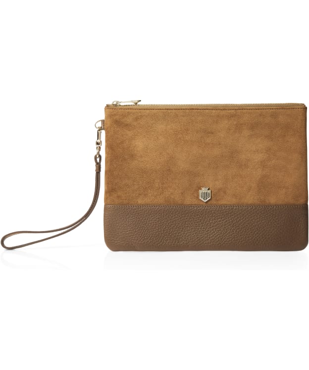 Women’s Fairfax & Favor Highbury Clutch Bag - Tan Suede