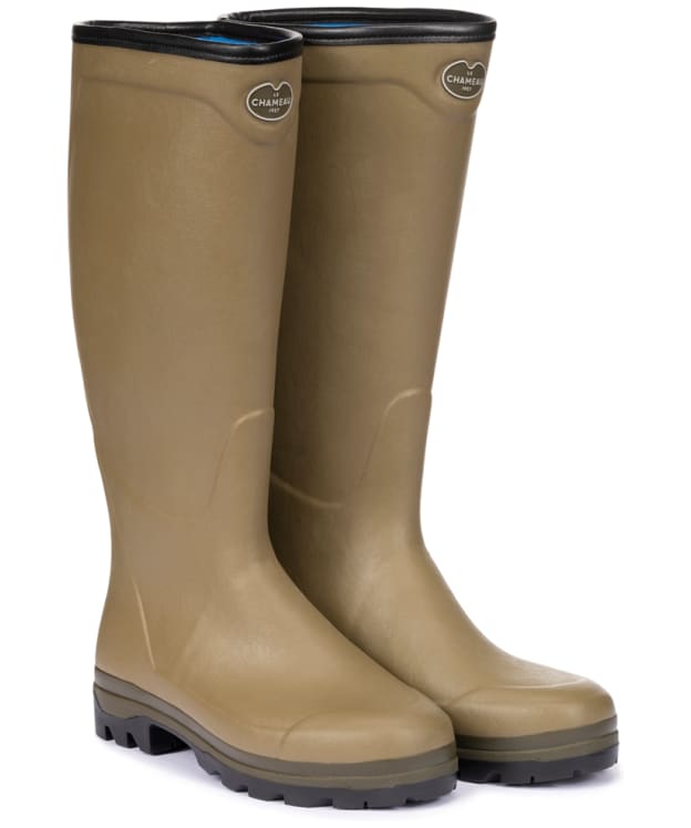 Men’s Le Chameau Country Cross Neoprene Lined Homme Tall Wellingtons - Vert Vierzon