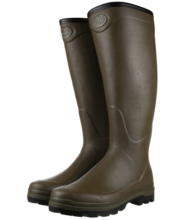 Men’s Le Chameau Country Cross Jersey Lined Tall Wellington Boots - Vert Chameau