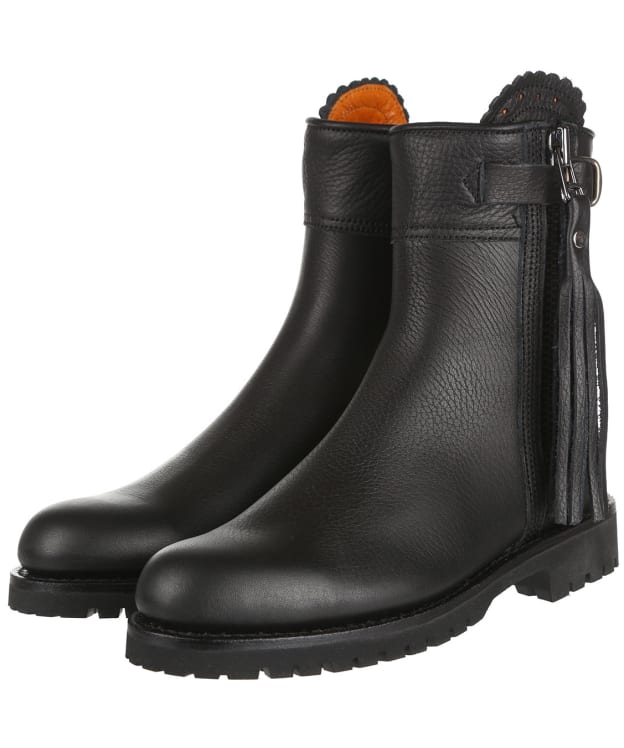 Women’s Penelope Chilvers Cropped Leather Tassel Boot - Black