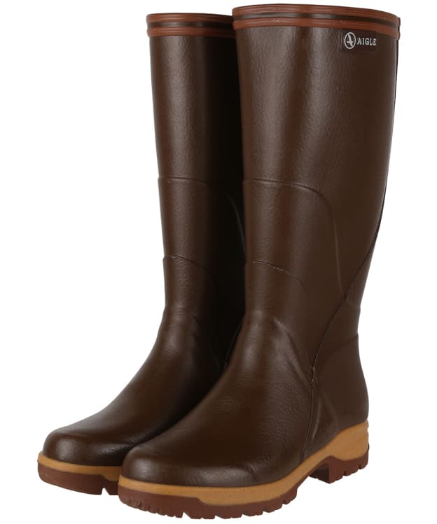 Men’s Aigle Tancar Pro Heavy Duty Tall Wellington Boots - Marron