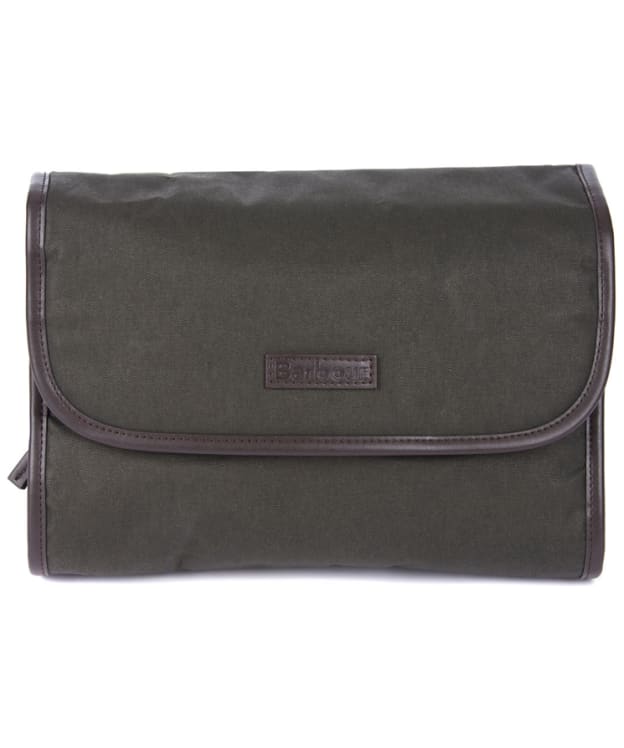 Men’s Barbour Wax Hanging Washbag - Olive
