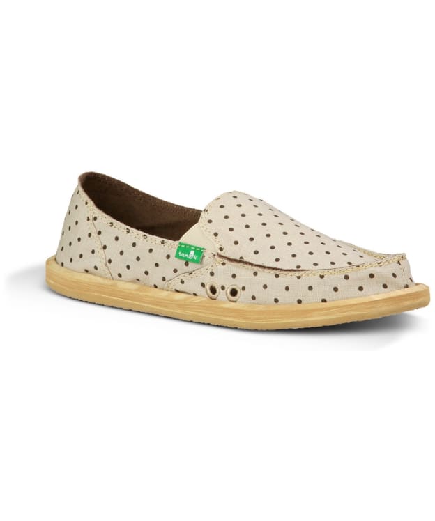Women’s Sanuk Hot Dotty Slip-On Pumps - Natural Brown Dot