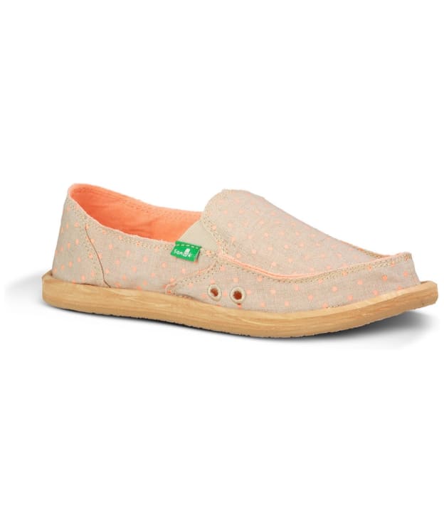 Women’s Sanuk Hot Dotty Slip-On Pumps - Natural Peach Dot