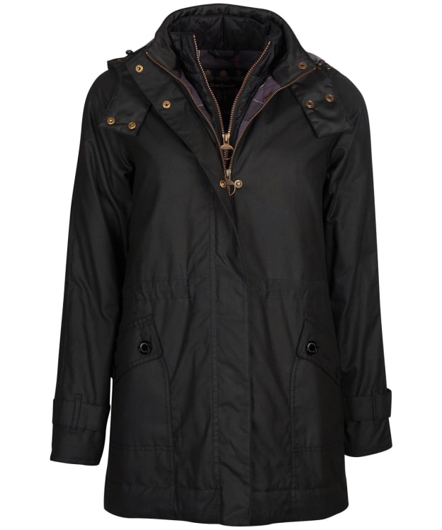 Women's Barbour Cannich Waxed Jacket - Black
