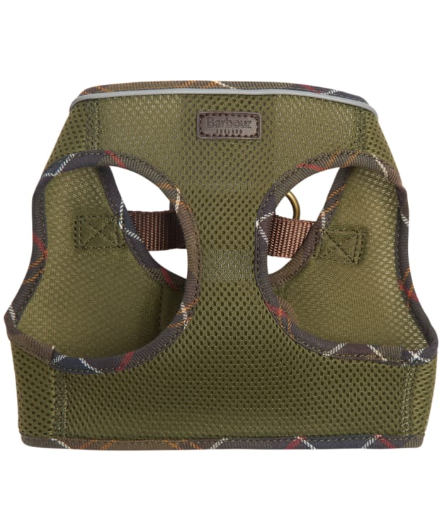 Barbour Mesh Tartan Dog Harness - Olive