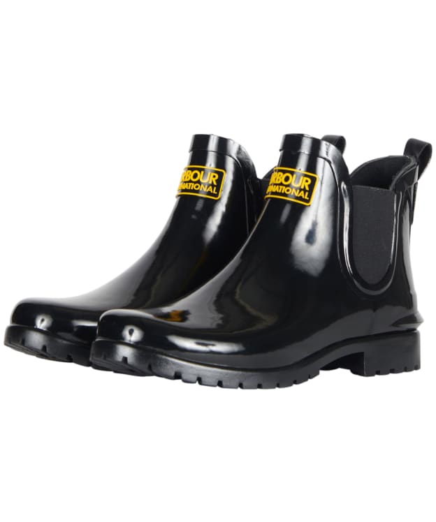 Women's Barbour International Assen Chelsea Wellington Boots - Black