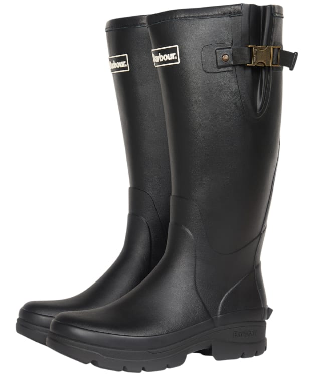 Men's Barbour Tempest Neoprene Lined Tall Wellingtons - Black