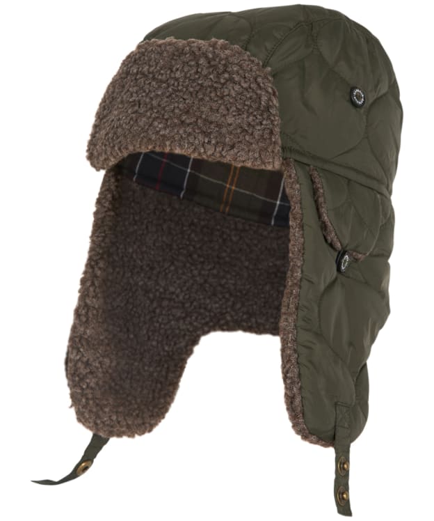 Men’s Barbour Sandbay Quilted Trapper Hat - Olive