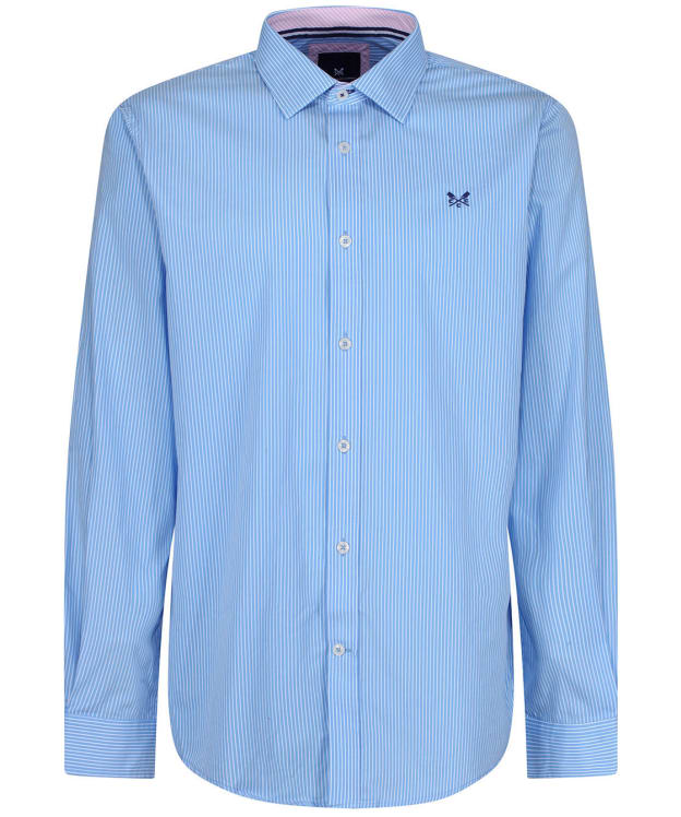 Men’s Crew Clothing Classic Micro Stripe Shirt - Sky