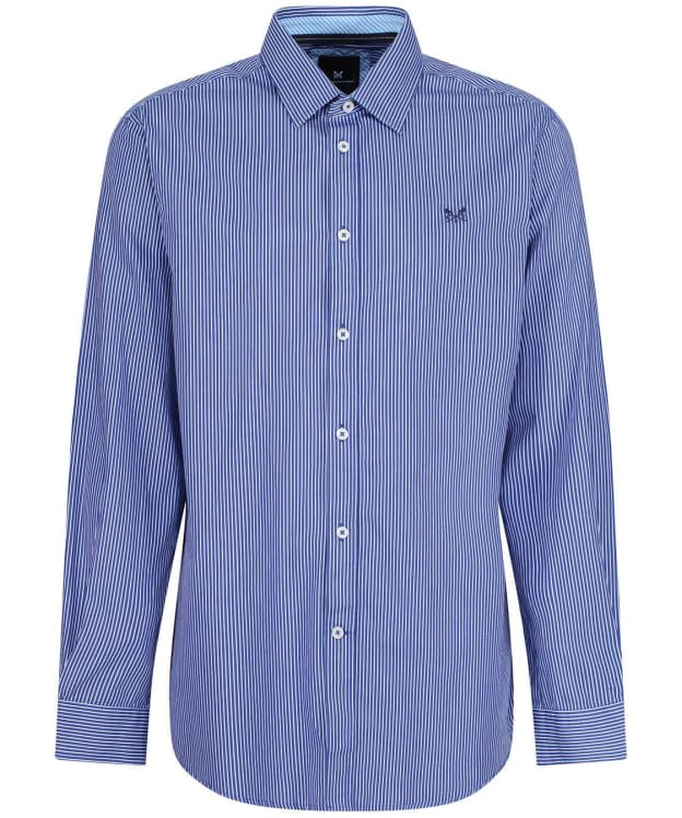 Men’s Crew Clothing Classic Micro Stripe Shirt - Ultra Marine