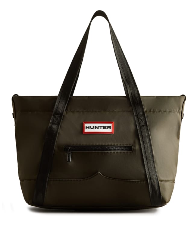 Hunter Nylon Topclip Water Resistant Tote Midi - Dark Olive