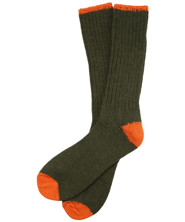 Pennine Byron Wool Rich Boot Socks - Olive Spice