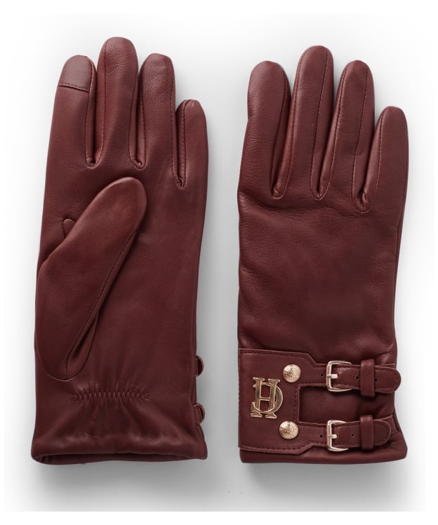Women’s Holland Cooper Monogram Leather Gloves - Tan