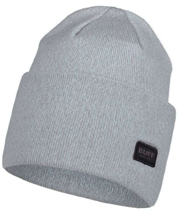 Buff Niels Knitted Turn Up Beanie Hat - Ash Grey