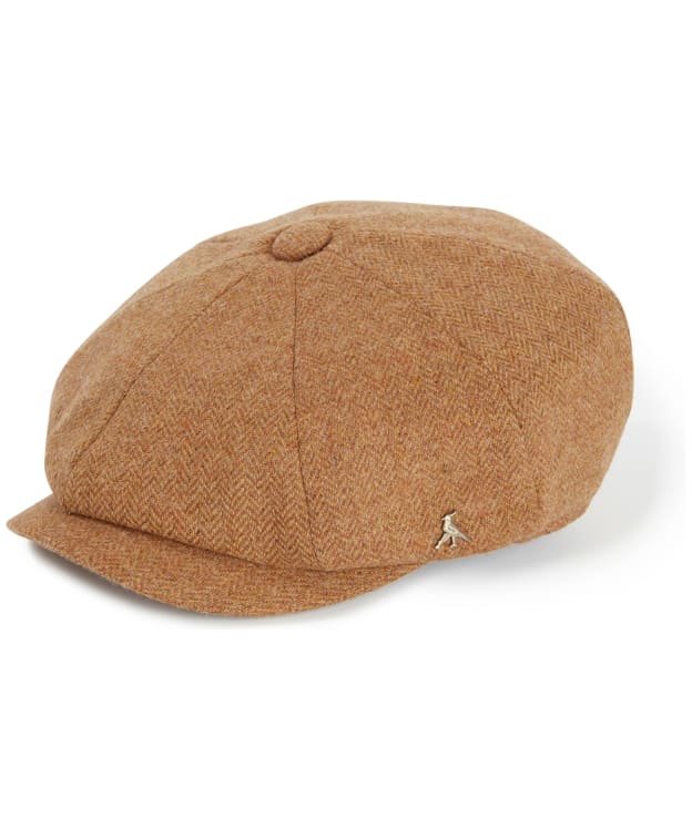 Hicks & Brown Felsham Tweed Baker Boy Cap - Russet