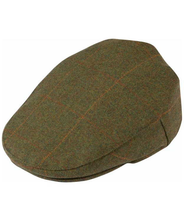 Men's Alan Paine Combrook Waterproof Tweed Flat Cap - Maple