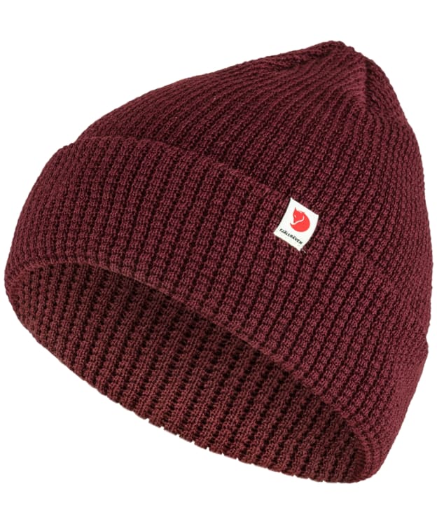 Fjallraven Tab Beanie Hat - Dark Garnet