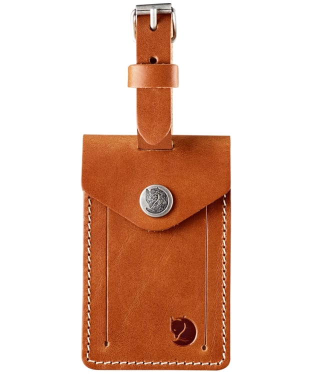 Fjallraven Leather Luggage Tag - Leather Cognac