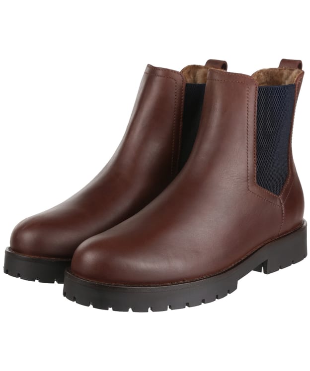 Women’s Fairfax & Favor Sheepskin Boudica Ankle Boot - Mahogany Leather