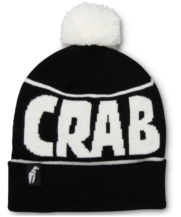 Crab Grab Pom Beanie - Black White