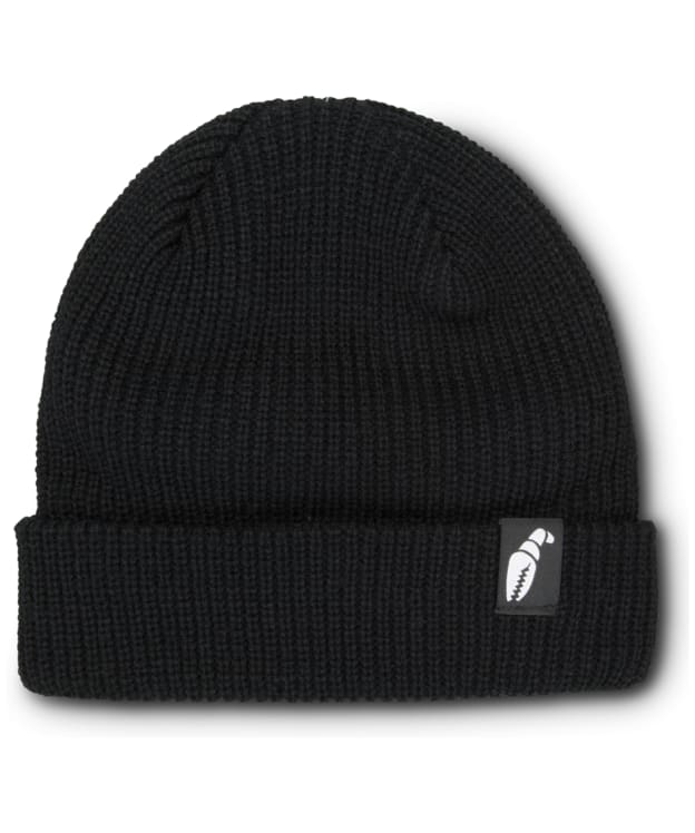 Crab Grab Claw Label Ribbed Beanie - Black