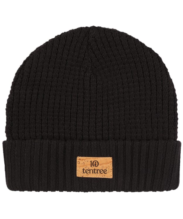 Tentree Patch Turn-Up Knitted Beanie - Meteorite Black