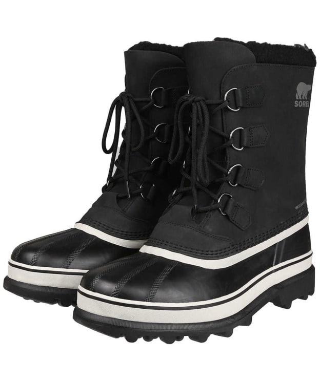 Men’s Sorel Caribou Waterproof Snow Boots - Black / Dark Stone