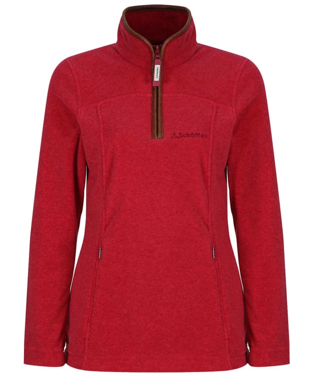 Women's Schoffel Tilton 1/4 Zip Fleece Pullover - Pomegranate