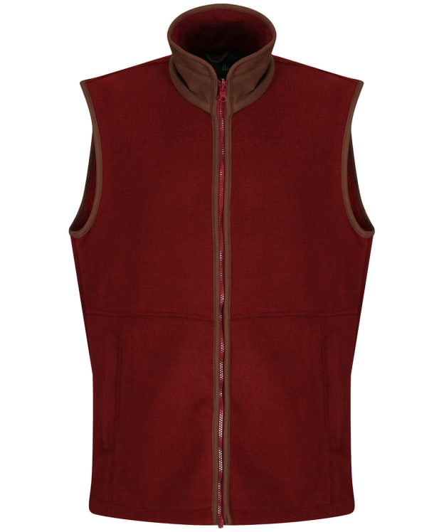Men's Alan Paine Aylsham Full Zip Fleece Waistcoat - Bloodstone