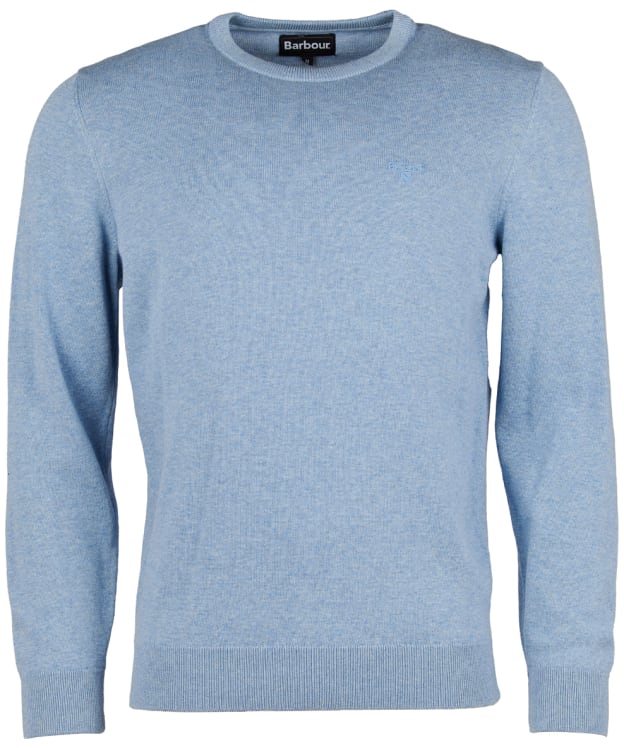 Men's Barbour Pima Cotton Crew Neck Sweater - Dark Chambray