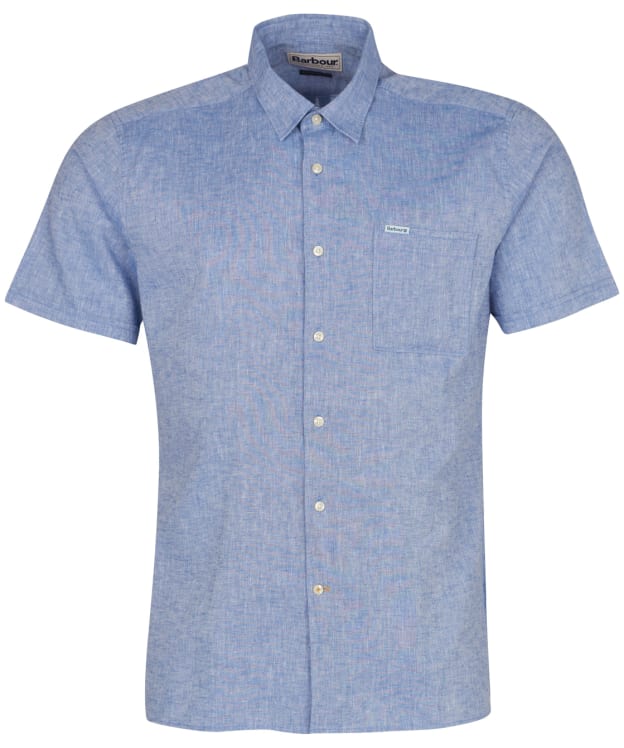 Men's Barbour Nelson S/S Summer Shirt - Blue