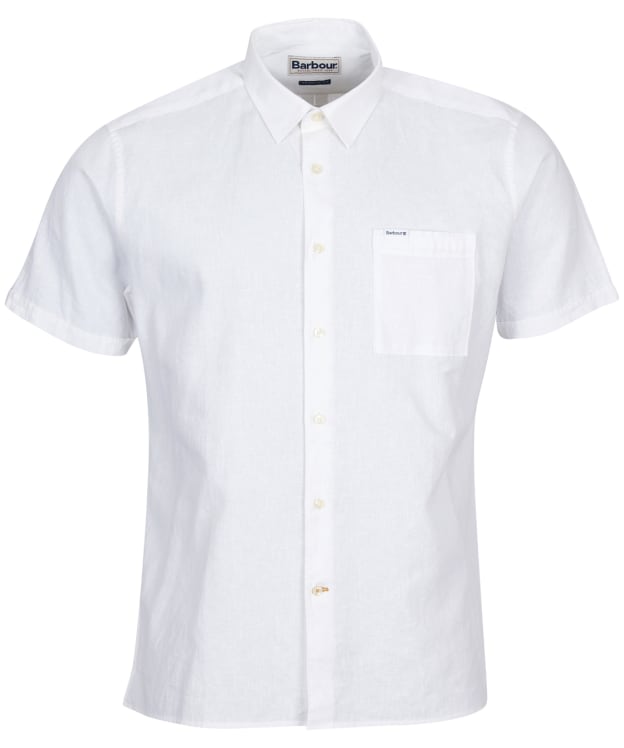 Men's Barbour Nelson S/S Summer Shirt - White