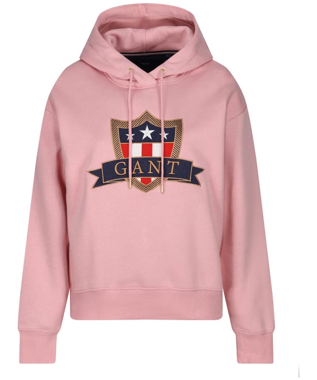 Women’s GANT Banner Shield Hoodie - Summer Rose