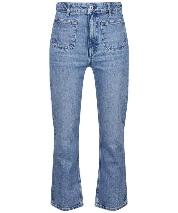 Women’s GANT Cropped Flare Jeans - Mid Blue Broken Indigo
