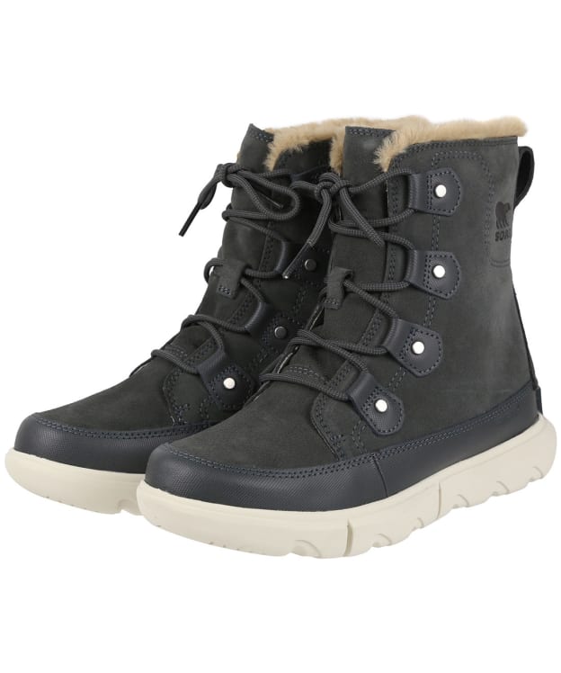 Women’s Sorel Explorer II Joan Faux Fur Waterproof Boots - Grill / Fawn