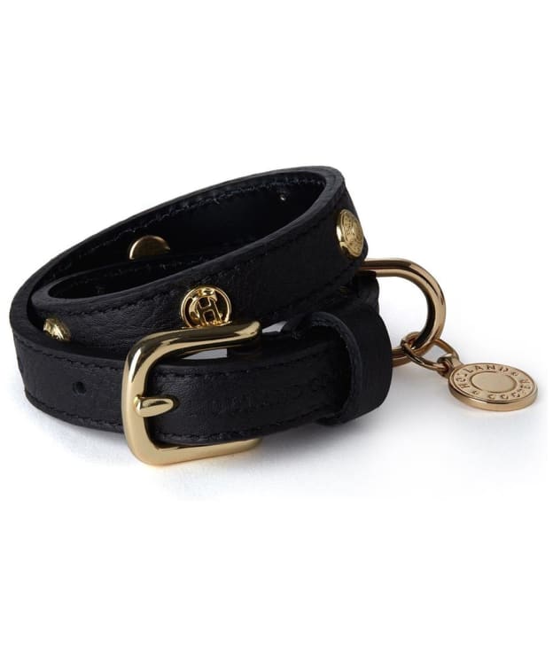 Holland Cooper Leather Studded Dog Collar - Black