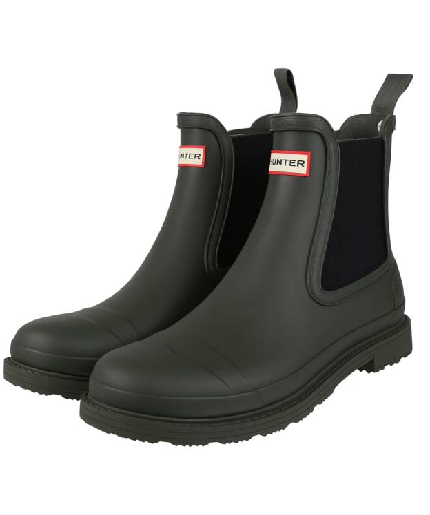 Men's Hunter Original Commando Chelsea Boots - Dark Olive