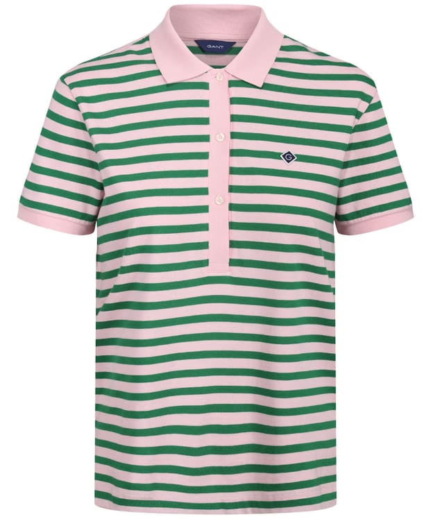 Women’s GANT Icon G Stripe Polo Shirt - Lavish Green