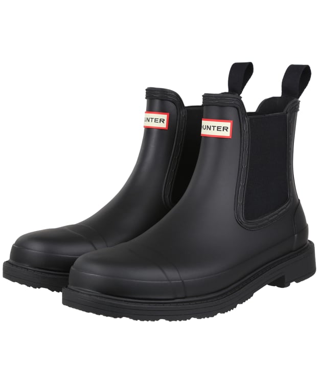 Women's Hunter Original Commando Chelsea Wellington Boots - Black