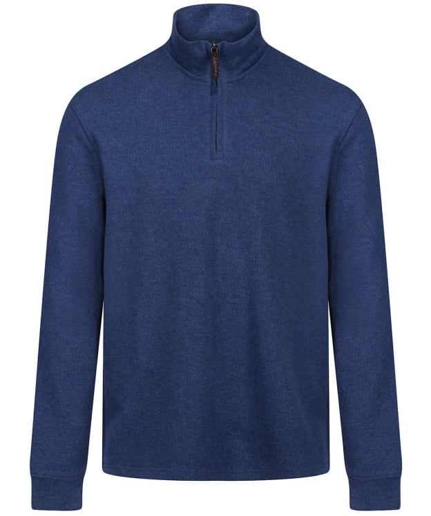 Men's Schöffel Cotton French Ribbed ¼ Zip Sweater - French Navy