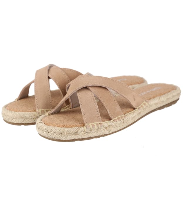 Women’s EMU Flamingo Suede Memory Foam Espadrille Sliders - Almond