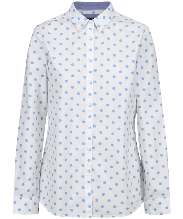 Women’s Crew Clothing Classic Spot Shirt - White / Blue Spot
