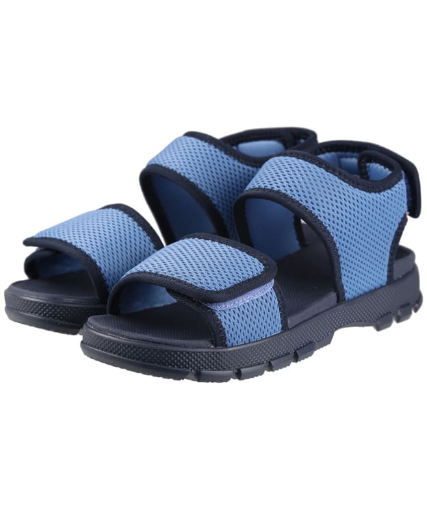 Kids Hunter Original Mesh Outdoor Walking Sandals - Stornoway Blue / Navy